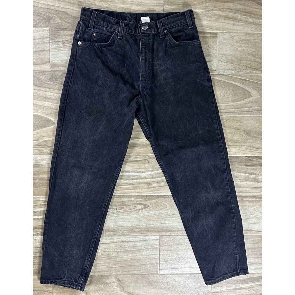 VTG 90s Levi's 550 Relaxed Barrel Jeans Men's Orange Tab Tapered USA Black 33x30